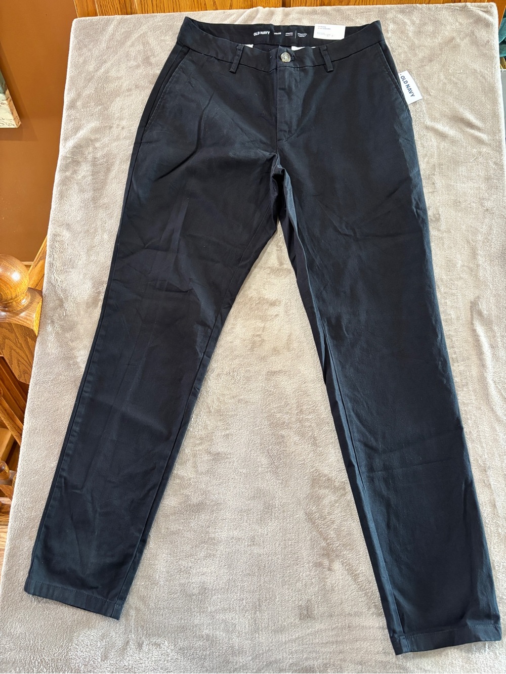 Old Navy Men's Black Chino Pants - Slim Casual Trousers